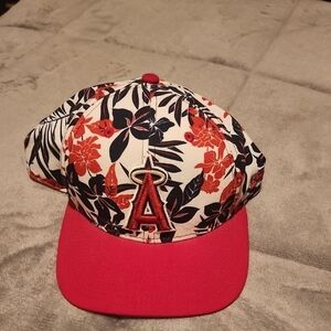 New Era Floral Red Snap Back Cap